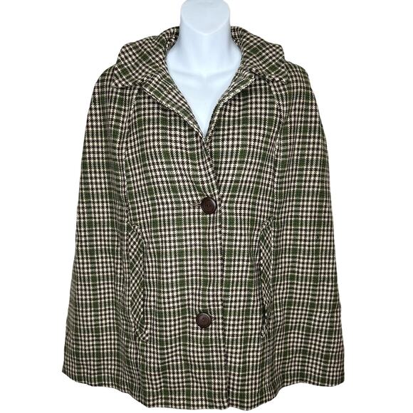 James Pringle Holm Woolen Mills Wool Cape with Faux Pockets One Size - Picture 1 of 9